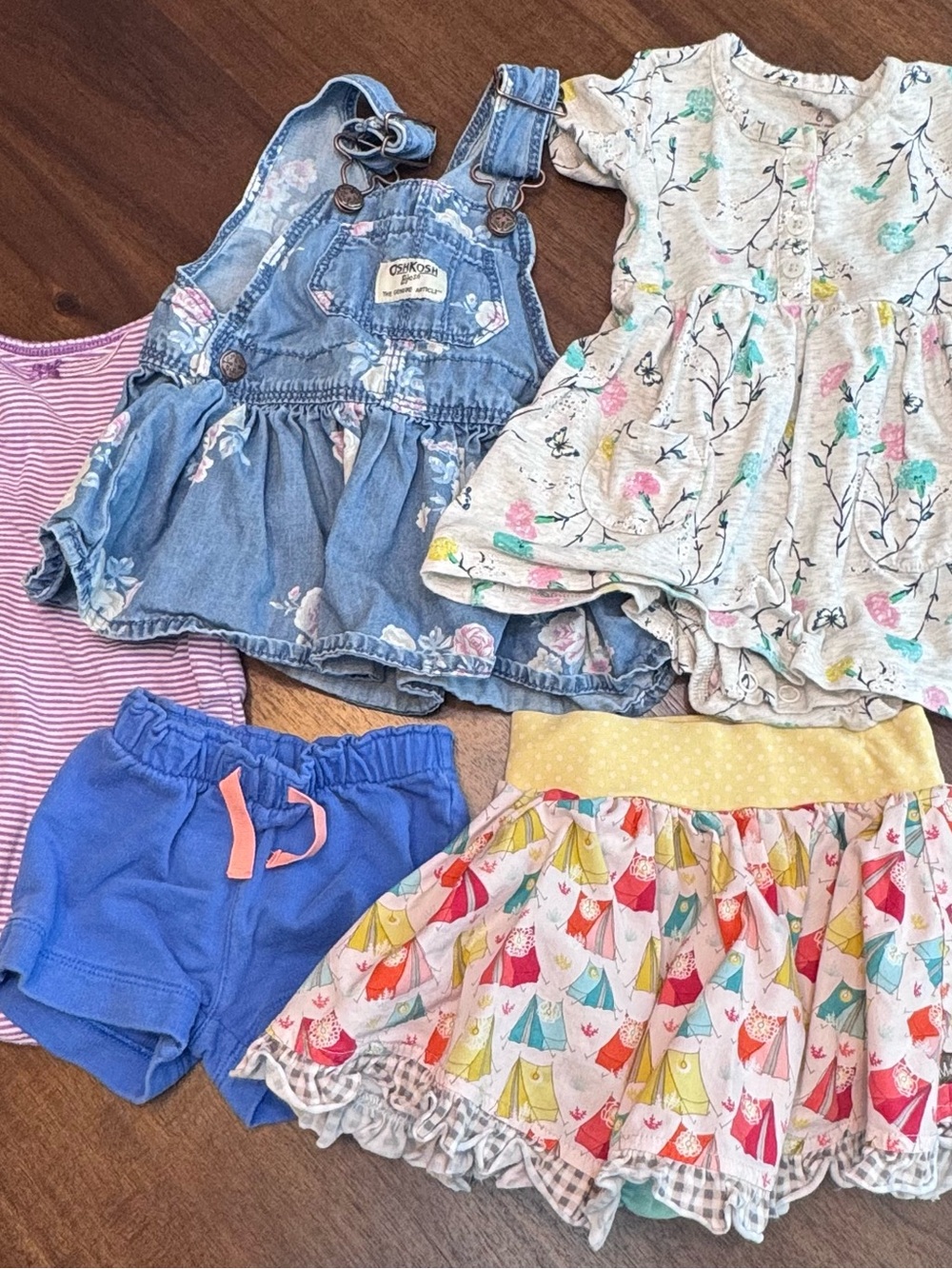 Baby Girl 6 Month Clothing Lot Matilda Jane OshKosh Floral Dresses 6 Pc-0181